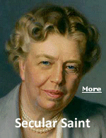 The author calls Eleanor Roosevelt a saint because she models the process of transformation through a dark night of the soul to resurrection.
